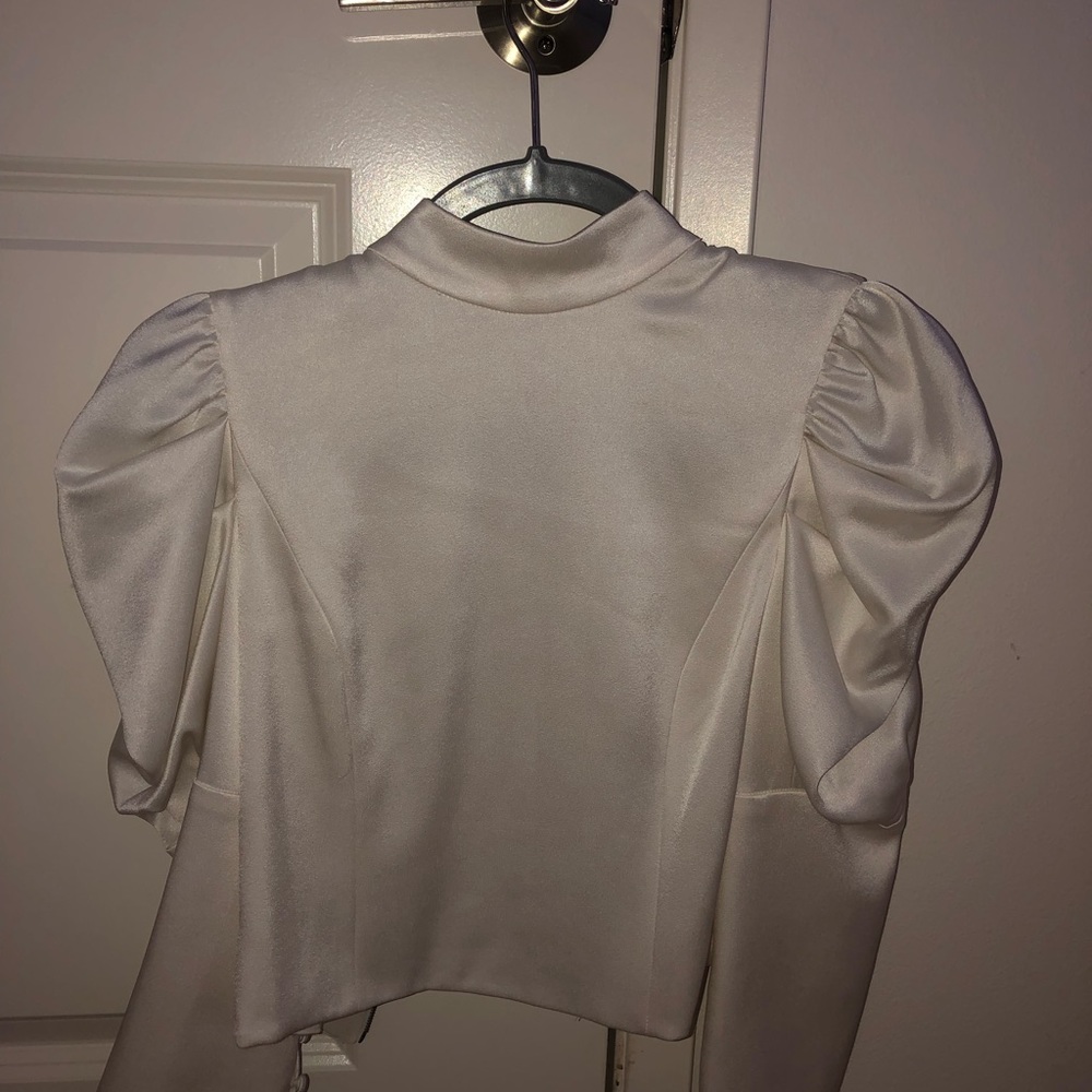 Alice and Olivia White silk top